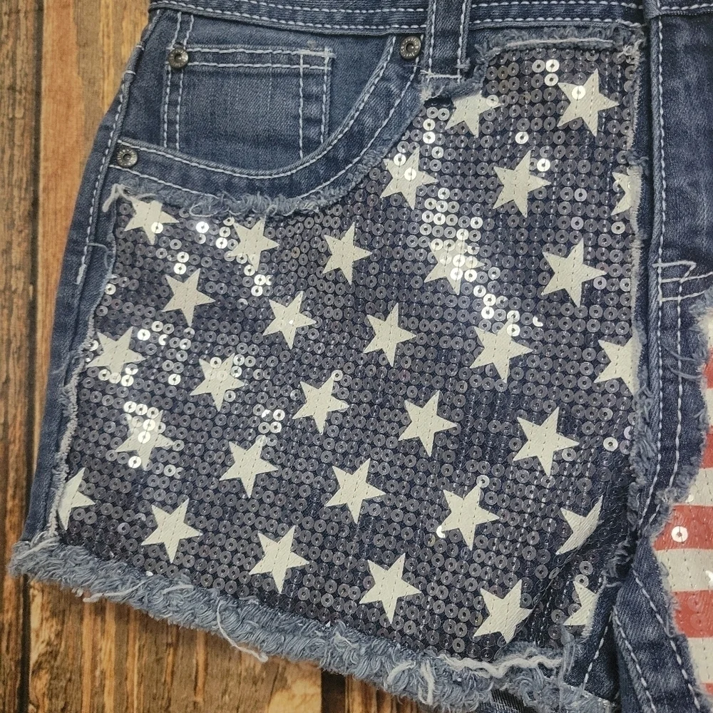 GUC- Justice Premium Jeans- American Flag Shorts